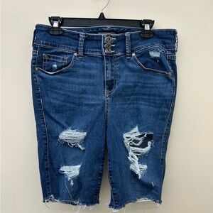 Torrid Women's Distressed Bermuda Denim Shorts in size 12